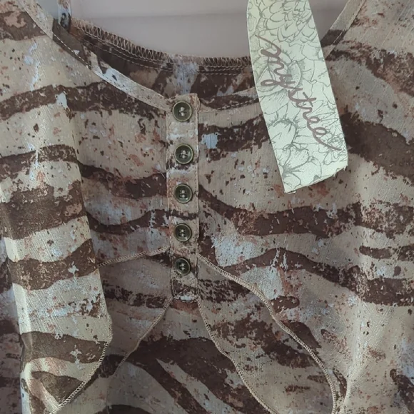 Mystree Brown and Cream Tank Top - Picture 2 of 5